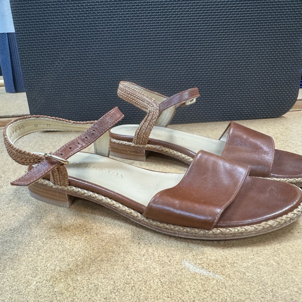 Stuart Weitzman Tan Leather Sandals